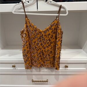 Ro & De Sequin & Velvet Animal-print cami